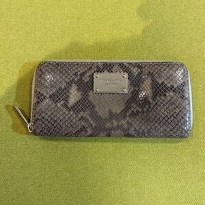 Michael Kors zip continental wallet clutch snakeskin